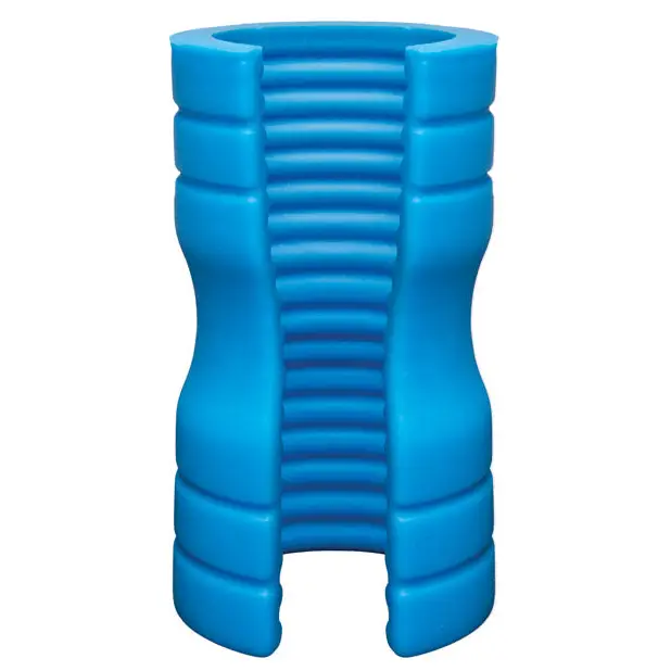 OptiMale Truskyn Silicone Stroker Ribbed - Blue - Dolls & Masturbators