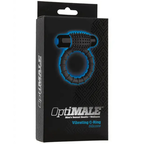 OptiMale Vibrating C Ring - Slate - Penis Enhancement