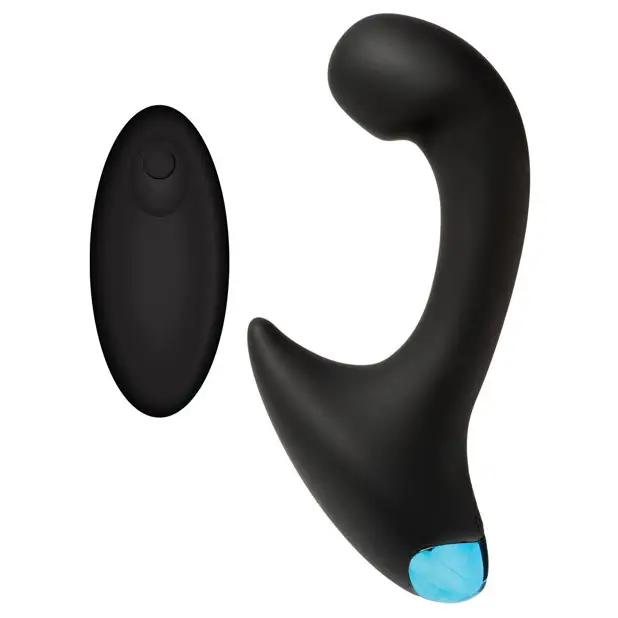 OptiMale Vibrating P Massager w/Wireless Remote - Black - Anal Products