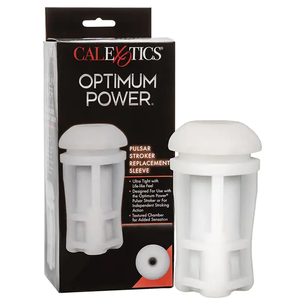 Optimum Power Pulsar Stroker Replacement Sleeve - White - Penis Enhancement