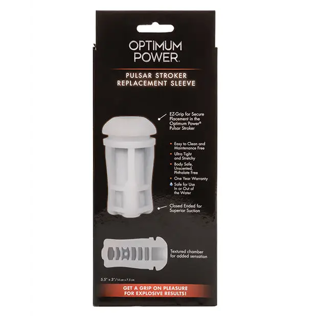 Optimum Power Pulsar Stroker Replacement Sleeve - White - Penis Enhancement