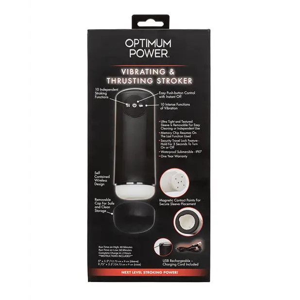 Optimum Power Vibrating & Thruster Stroker - Dolls & Masturbators