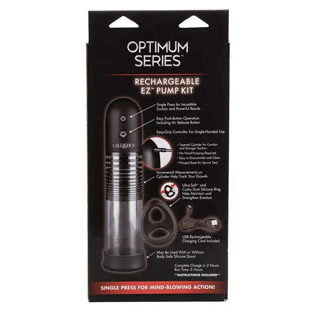 Optimum Series Rechargeable EZ Pump Kit - Clear - Penis Enhancement