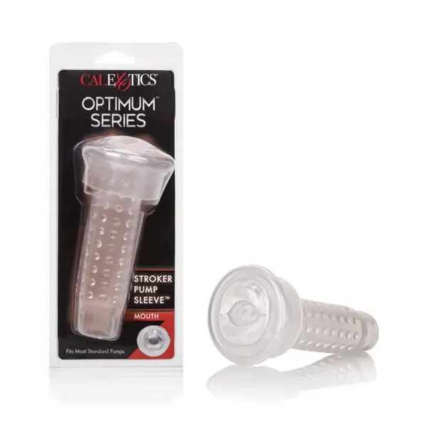 Optimum Series Stroker Pump Sleeve - Mouth Clear - Penis Enhancement