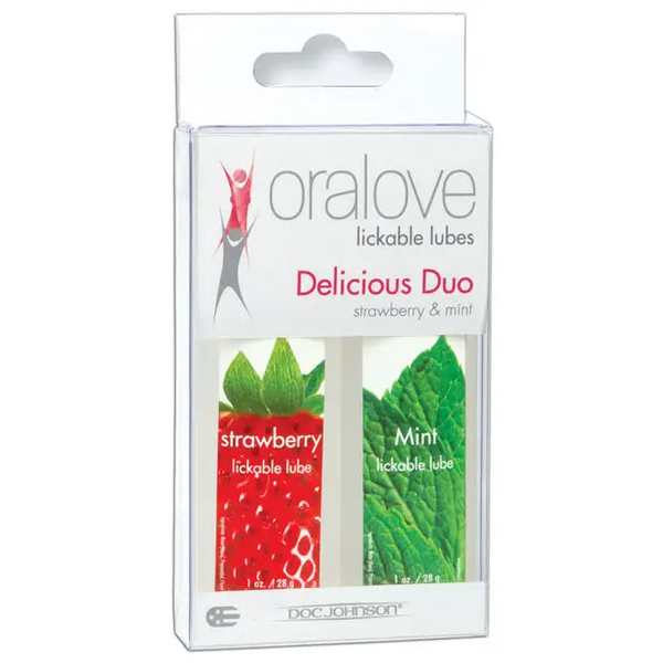 Oralove Delicious Duo Flavored Lube - Strawberry & Mint - Flavored