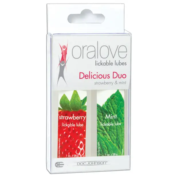 Oralove Delicious Duo Flavored Lube - Strawberry & Mint - Flavored