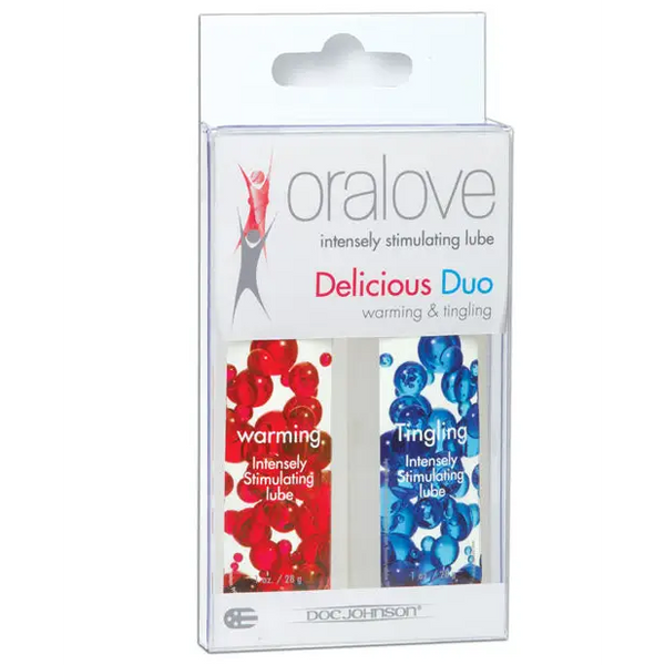 Oralove Delicious Duo Flavored Lube - Warming & Tingling - Lubricants