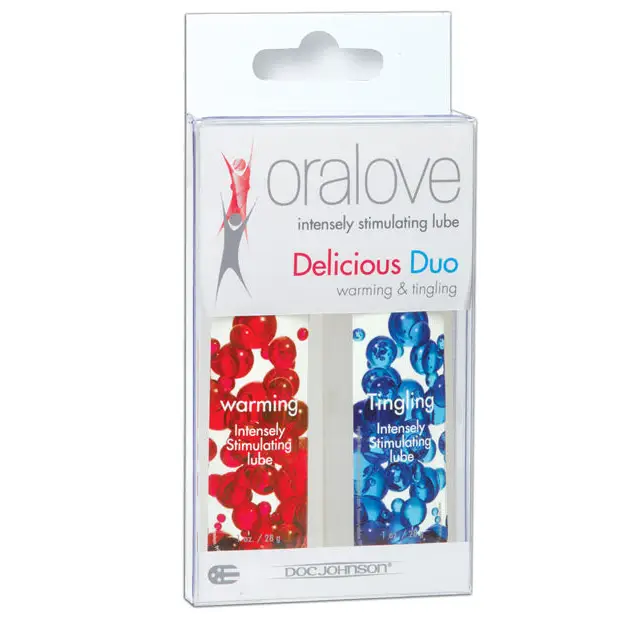 Oralove Delicious Duo Flavored Lube - Warming & Tingling - Lubricants