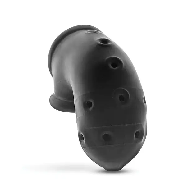 Oxballs Airlock Air-Lite Vented Chastity - Black Ice - Bondage Blindfolds & Restraints