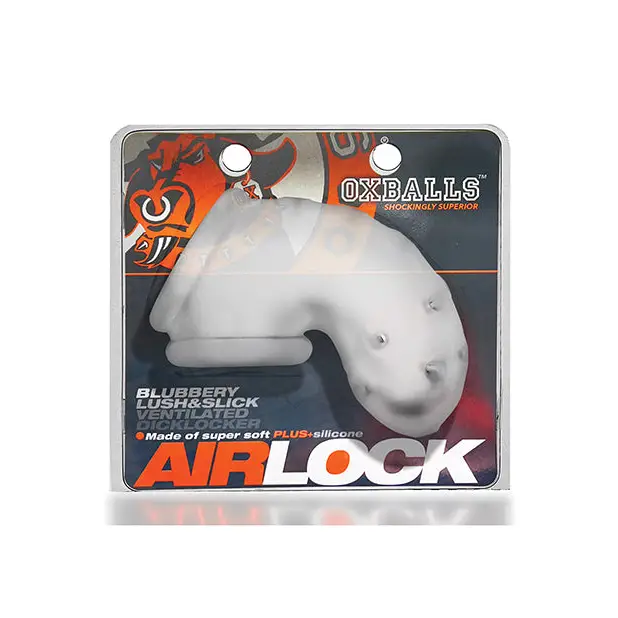 Oxballs Airlock Air-Lite Vented Chastity - Clear Ice - Bondage Blindfolds & Restraints