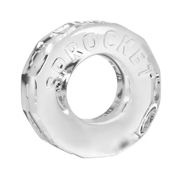 Oxballs Atomic Jock Sprocket Cockring - Clear - Gay & Lesbian Products