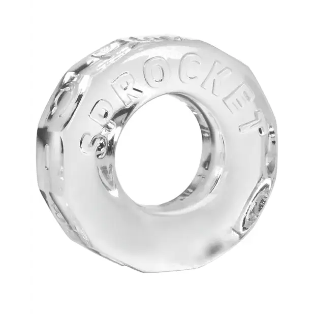 Oxballs Atomic Jock Sprocket Cockring - Clear - Gay & Lesbian Products