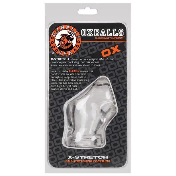 Oxballs Atomic Jock Unit X Stretch Cocksling - Clear - Gay & Lesbian Products