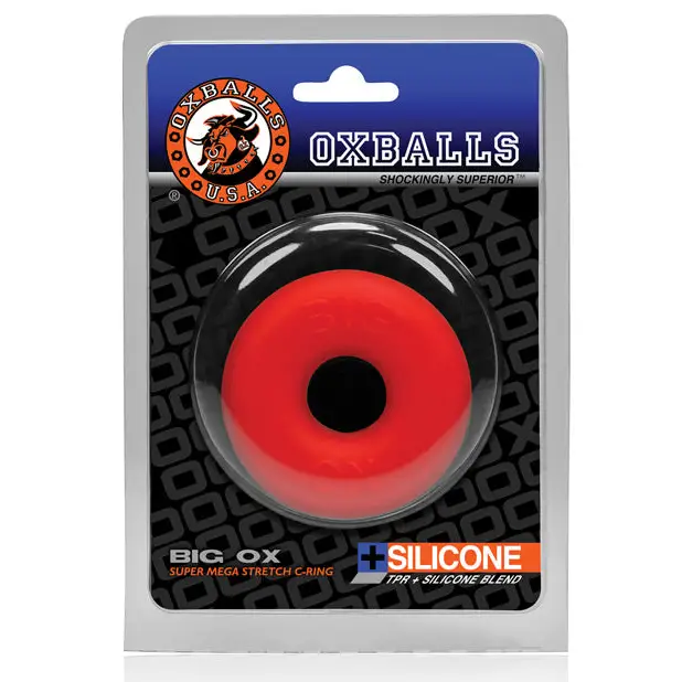 Oxballs Big Ox Cockring - Red Ice - Gay & Lesbian Products