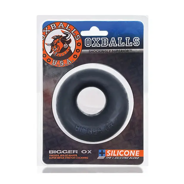 Oxballs Bigger Ox Cockring - Black Ice - Gay & Lesbian Products