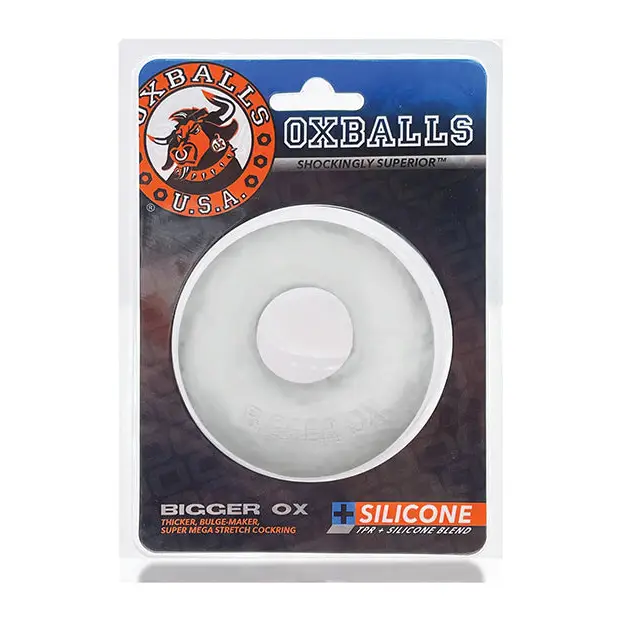 Oxballs Bigger Ox Cockring - Clear Ice - Gay & Lesbian Products