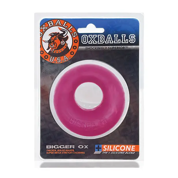 Oxballs Bigger Ox Cockring - Hot Pink Ice - Gay & Lesbian Products