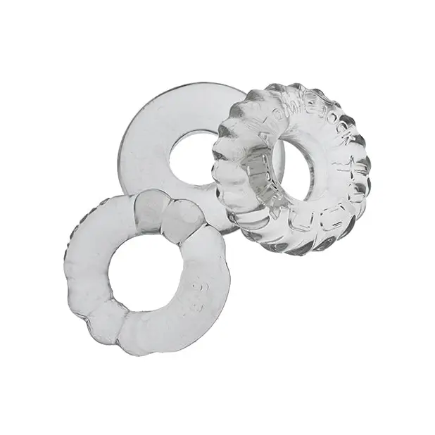 Oxballs Bonemaker 3 Pack Cockring Kit - Clear - Gay & Lesbian Products