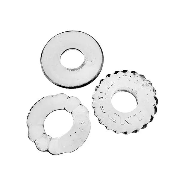 Oxballs Bonemaker 3 Pack Cockring Kit - Clear - Gay & Lesbian Products