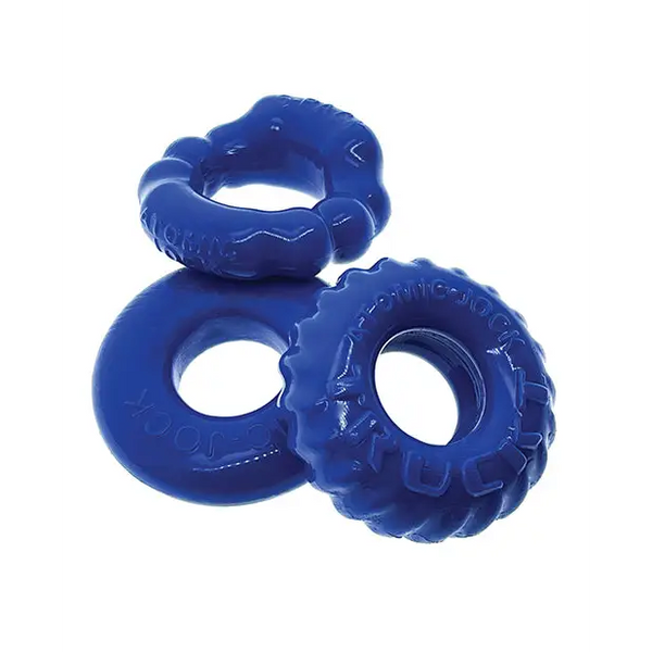 Oxballs Bonemaker 3 Pack Cockring Kit - Pool blue - Gay & Lesbian Products