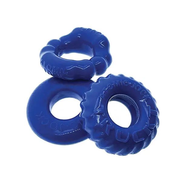 Oxballs Bonemaker 3 Pack Cockring Kit - Pool blue - Gay & Lesbian Products