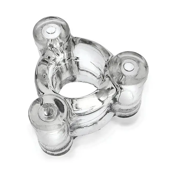 Oxballs Buzz Squeeze Ballstretcher Vibe - Clear - Gay & Lesbian Products