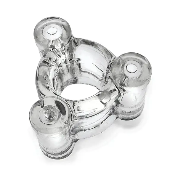 Oxballs Buzz Squeeze Ballstretcher Vibe - Clear - Gay & Lesbian Products