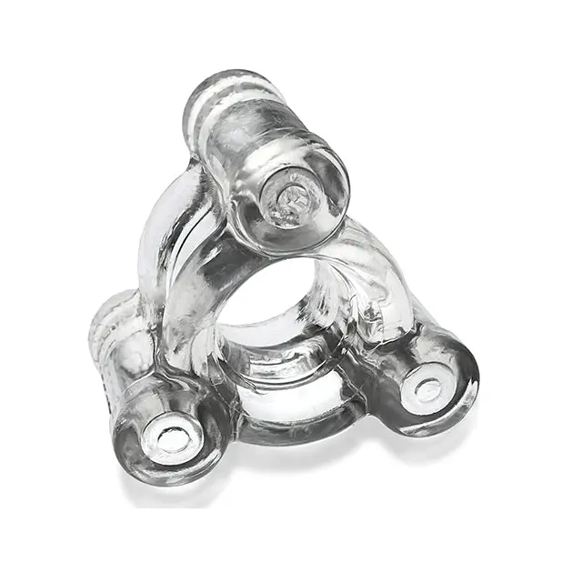 Oxballs Buzz Squeeze Ballstretcher Vibe - Clear - Gay & Lesbian Products