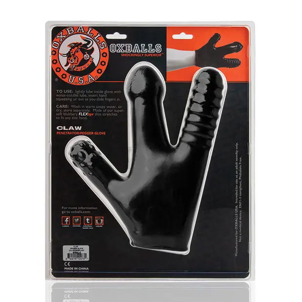 Oxballs Claw Glove - Black - Massage Products