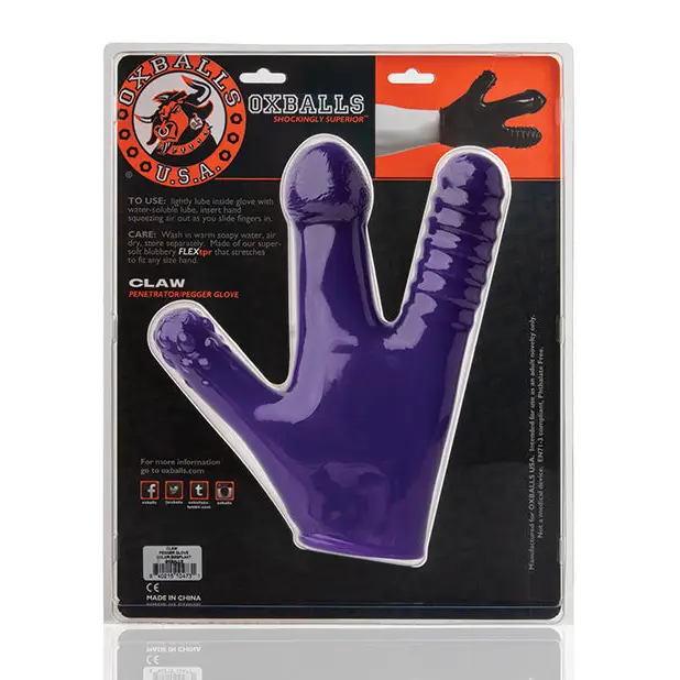Oxballs Claw Glove - Eggplant - Massage Products