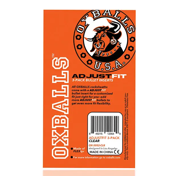 Oxballs Cocksheath Adjustfit Inserts - Pack of 3 Clear - Gay & Lesbian Products
