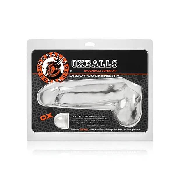 Oxballs Daddy Cocksheath - Clear - Gay & Lesbian Products