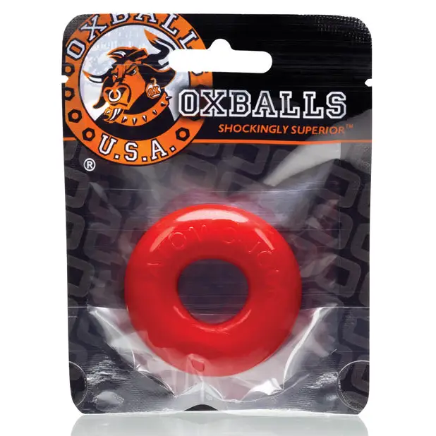 Oxballs DO-NUT-2 Cock Ring - Red - Gay & Lesbian Products