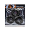 Oxballs Fat Willy 3 Pack Jumbo Cock Rings - Black - Gay & Lesbian Products