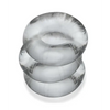 Oxballs Fat Willy 3 Pack Jumbo Cock Rings - Clear - Gay & Lesbian Products