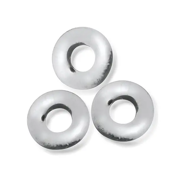 Oxballs Fat Willy 3 Pack Jumbo Cock Rings - Clear - Gay & Lesbian Products