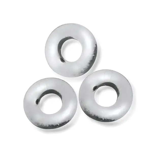 Oxballs Fat Willy 3 Pack Jumbo Cock Rings - Clear - Gay & Lesbian Products