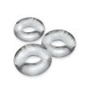 Oxballs Fat Willy 3 Pack Jumbo Cock Rings - Clear - Gay & Lesbian Products