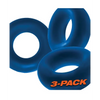 Oxballs Fat Willy 3 Pack Jumbo Cock Rings - Space Blue - Gay & Lesbian Products
