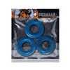 Oxballs Fat Willy 3 Pack Jumbo Cock Rings - Space Blue - Gay & Lesbian Products
