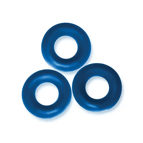 Oxballs Fat Willy 3 Pack Jumbo Cock Rings - Space Blue - Gay & Lesbian Products