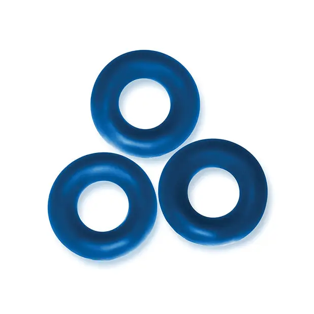 Oxballs Fat Willy 3 Pack Jumbo Cock Rings - Space Blue - Gay & Lesbian Products