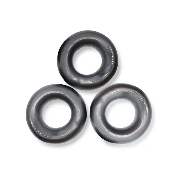 Oxballs Fat Willy 3 Pack Jumbo Cock Rings - Steel - Gay & Lesbian Products