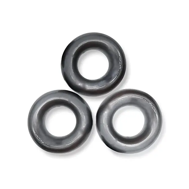 Oxballs Fat Willy 3 Pack Jumbo Cock Rings - Steel - Gay & Lesbian Products