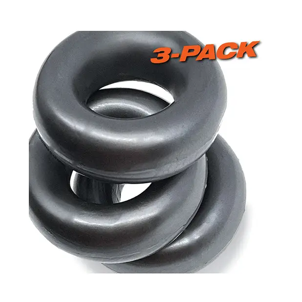 Oxballs Fat Willy 3 Pack Jumbo Cock Rings - Steel - Gay & Lesbian Products