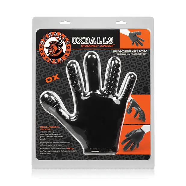 Oxballs Finger Fuck Glove - Black - Massage Products