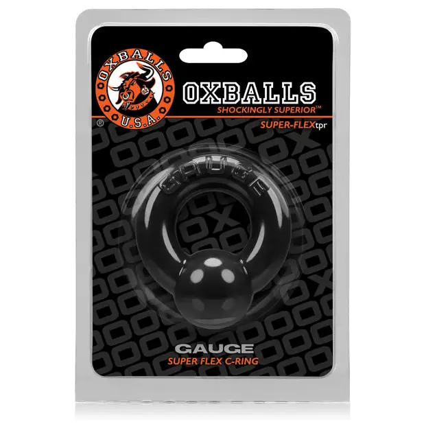 Oxballs Gauge Cockring - Black - Gay & Lesbian Products