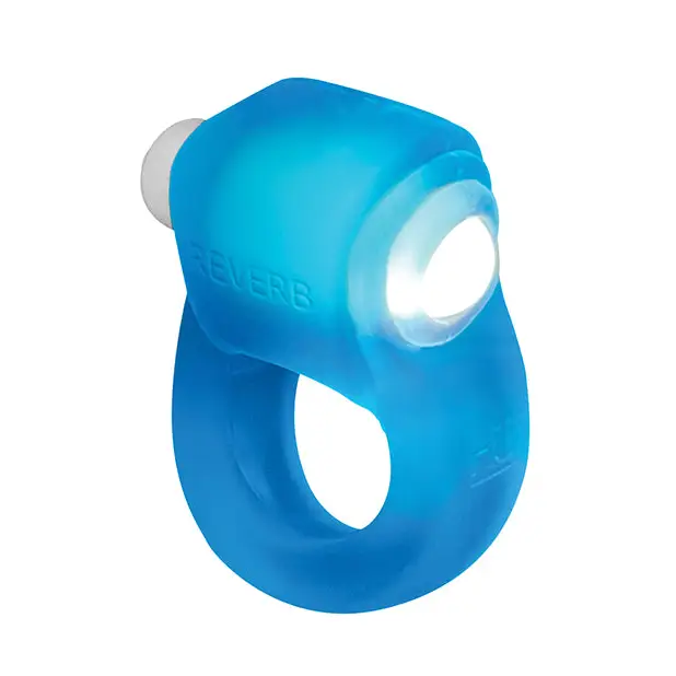 Oxballs Glowdick Cockring w/LED - Blue Ice - Gay & Lesbian Products