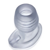 Oxballs Glowhole 1 Hollow Buttplug w/LED Insert Small - Clear - Gay & Lesbian Products