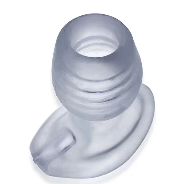 Oxballs Glowhole 1 Hollow Buttplug w/LED Insert Small - Clear - Gay & Lesbian Products